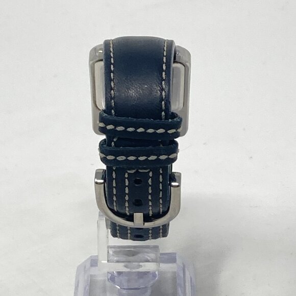 Coach Watch Women 29mm Silver Tone Swiss Made Black Leather New Battery 8.25" - Picture 6 of 15